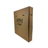 Brand New Flat Screen TV Boxes (2-pack) by UsedCardboardBoxes. Corner view with box closed.