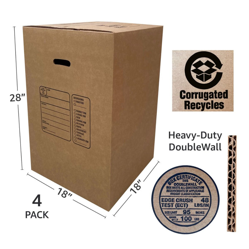 Heavy Duty Kitchen Dish Moving Boxes - Pack of 4 | UsedCardboardBoxes