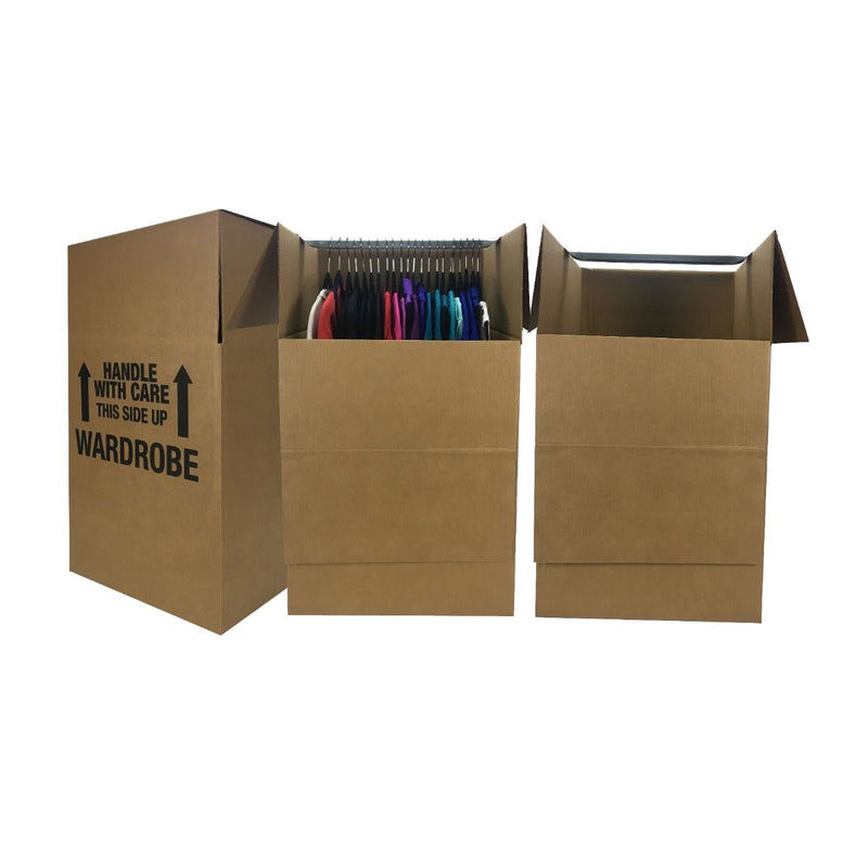 Wardrobe Moving Boxes Pack of 3 UsedCardboardBoxes