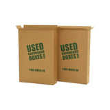 Shipping boxes used to transport all included used moving boxes and moving supplies in a 1 Bedroom Moving Kit by UsedCardboardBoxes. These shipping boxes can be re-used for tall and thin picture frames, televisions (TV), and even mirrors.