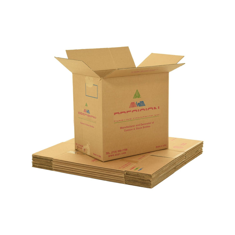 X-Large (XL) sized used moving and storage boxes shown assembled and flattened which are included in an 8 Bedroom Moving Kit by UsedCardboardBoxes.