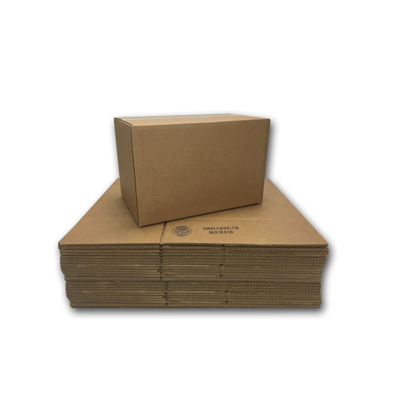 25 brand new Small Moving Boxes (16"x10"x10"), by UsedCardboardBoxes.