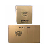 Brand New Flat Screen TV Boxes (2-pack) by UsedCardboardBoxes. Boxes are adjustable to accommodate 36" to 72" wide.