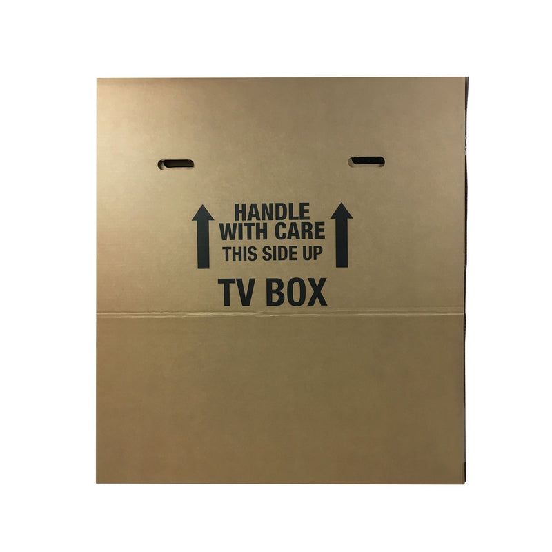 Brand New Flat Screen TV Boxes (2-pack) by UsedCardboardBoxes. Side view.