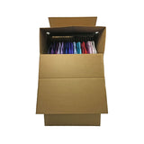 3 NEW Wardrobe Moving Boxes (20"x20"x34"), including metal bars, by UsedCardboardBoxes.